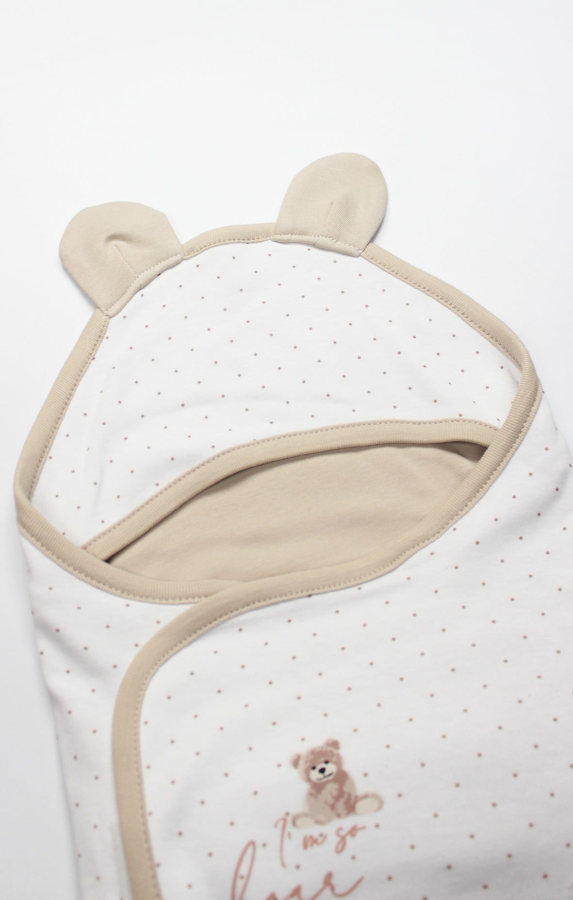 KUNDAKBistyleBistyle %100 Organik Pamuk Bebek Bel Destekli Kundak Yenidoğan / So Bear Kız Erkek Unisex Bebek