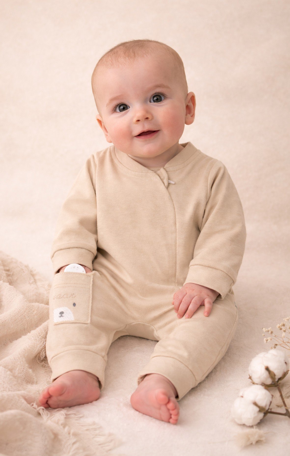 TulumBistyleBistyle %100 Organik Pamuk Bebek Tulum Yenidoğan / So Bear Kız Erkek Unisex Bebek