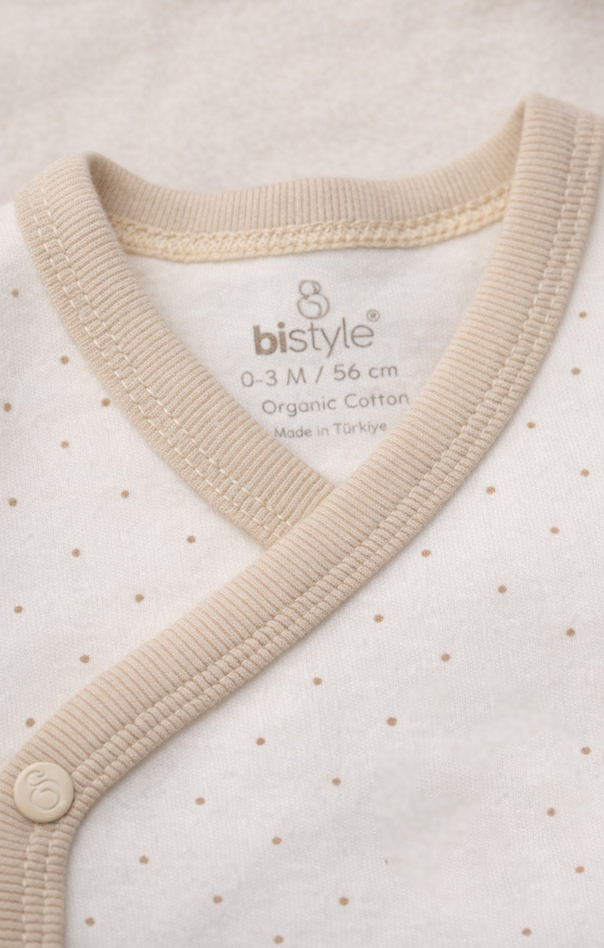 Body & ZıbınBistyleBistyle %100 Organik Pamuk Kruvaze Body Kısa Kollu Yenidoğan / So Bear Kız Erkek Unisex Bebek