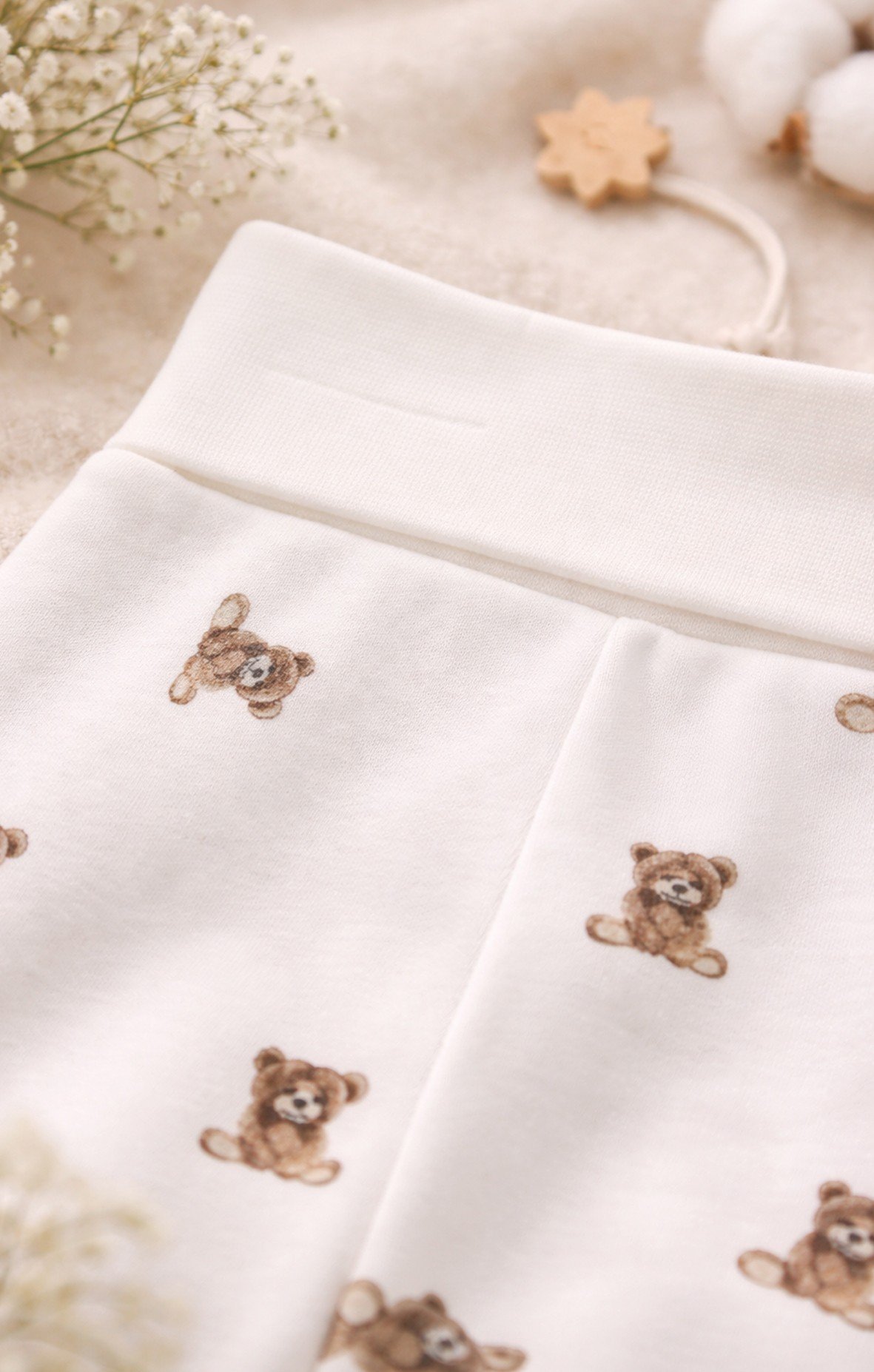 Tek Alt & PantolonBistyleBistyle %100 Organik Pamuk Bebek Patikli Pantolon Yenidoğan / So Bear Kız Erkek Unisex Bebek