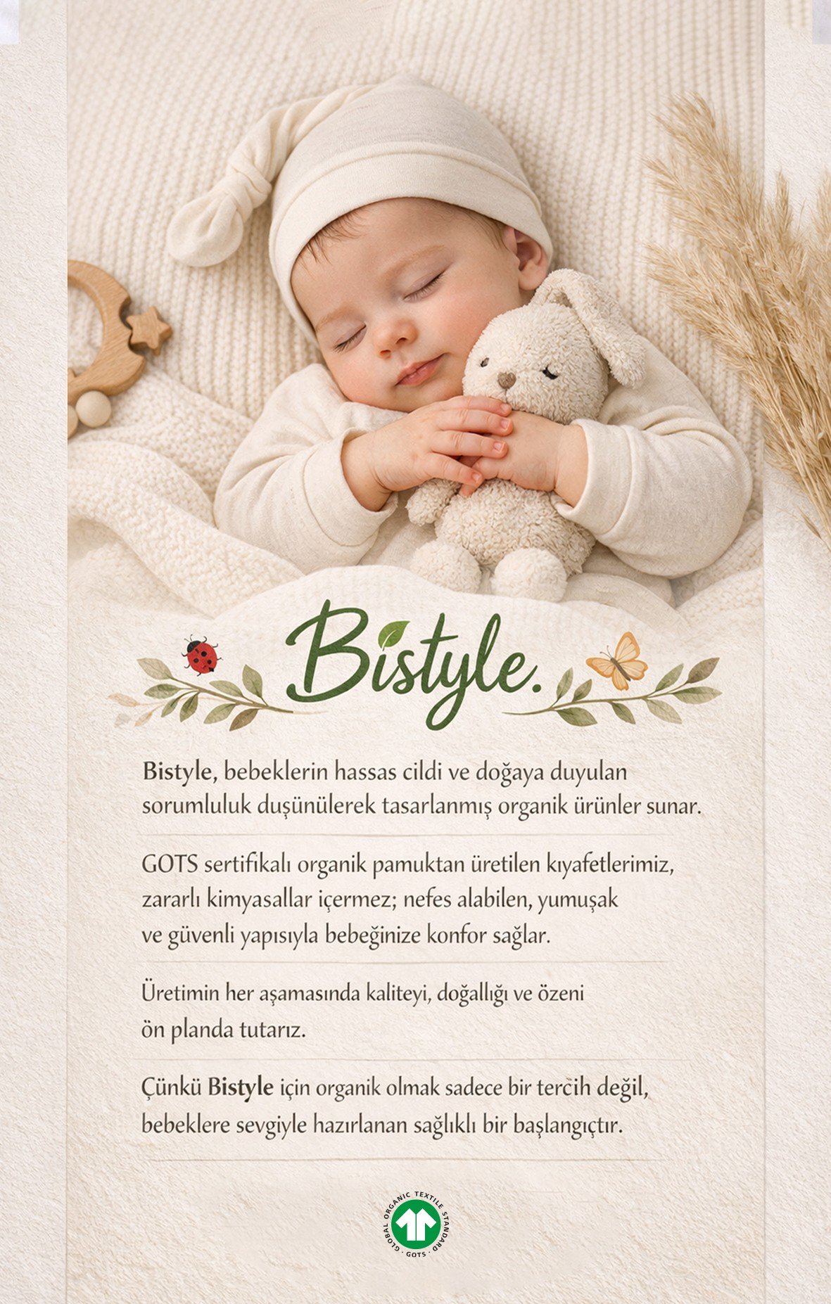 HAVLU & BORNOZBistyleBistyle %100 Organik Pamuk Bebek Banyo Havlusu Yenidoğan / So Bear Kız Erkek Unisex Bebek 85x90 cm
