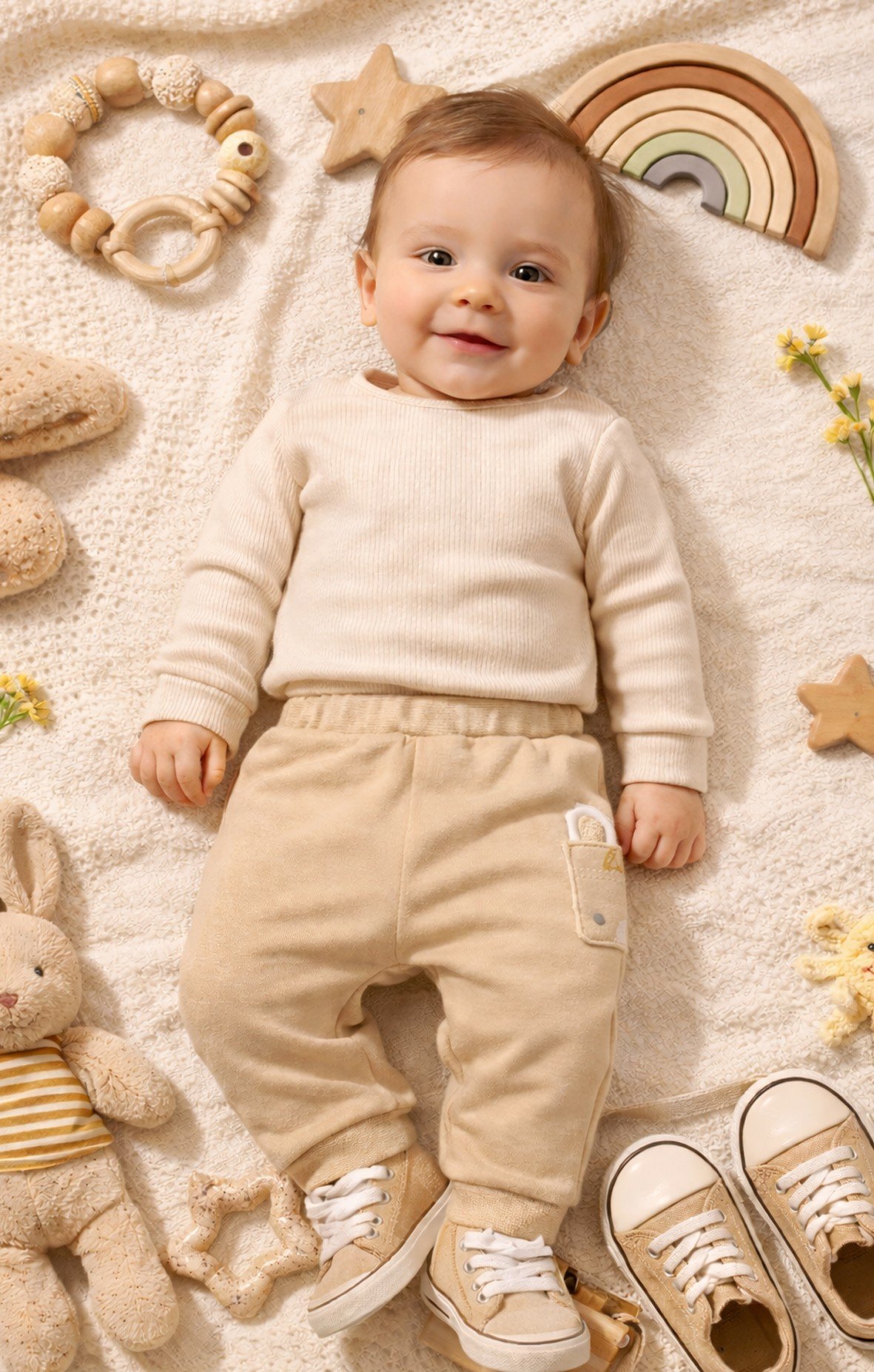 Tek Alt & PantolonBistyleBistyle %100 Organik Pamuk Bebek Pantolon Yenidoğan / So Bear Kız Erkek Unisex Bebek Alt
