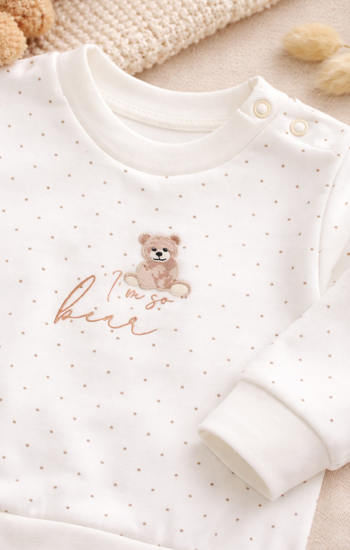 Alt Üst TakımBistyleBistyle %100 Organik Pamuk Bebek Alt Üst Takım Yenidoğan / So Bear 2li Takım Kız Erkek Unisex Bebek