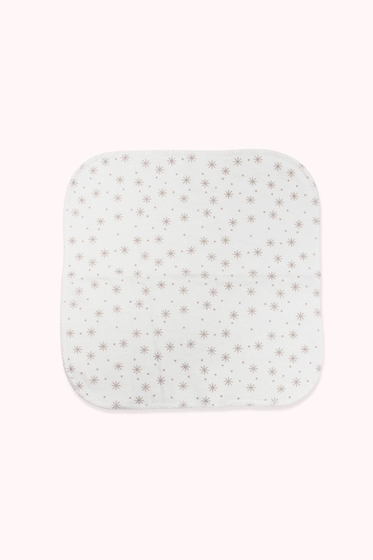 MENDİLBistyleBistyle Organik Bebek 6lı Penye Ağız Mendil Stars Kutulu 20*20 cm Bej