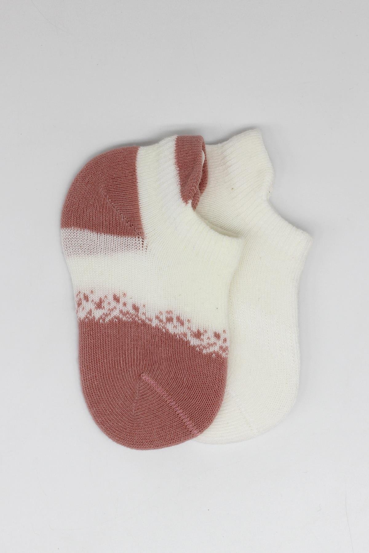 Sneakers & Patik ÇorapBistyleBistyle Organik Bebek Çocuk 2li Point Penye Sneakers Çorap