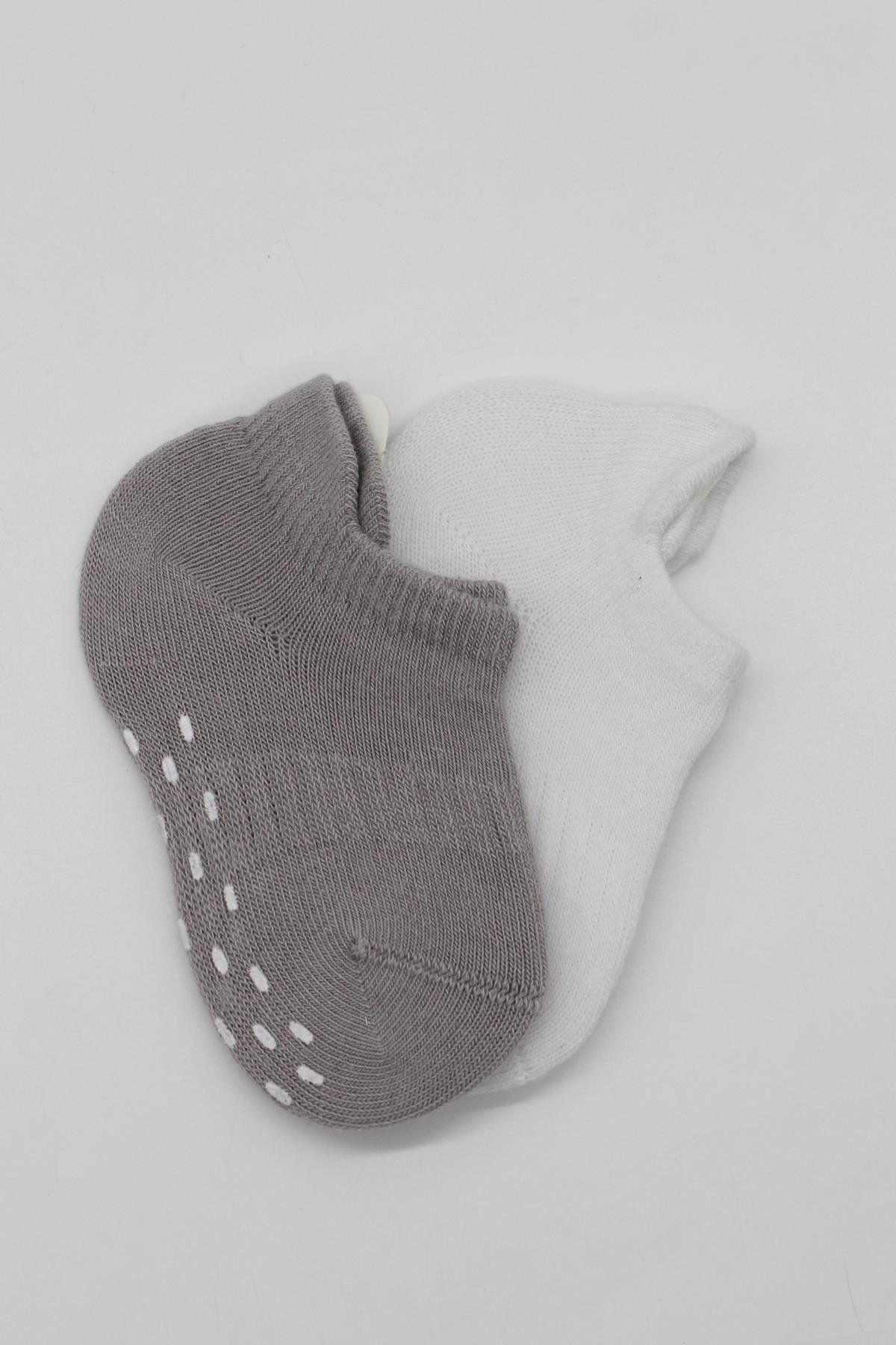 Sneakers & Patik ÇorapBistyleBistyle Organik Bebek Çocuk 2li Colours Penye Kaymaz Sneakers Çorap