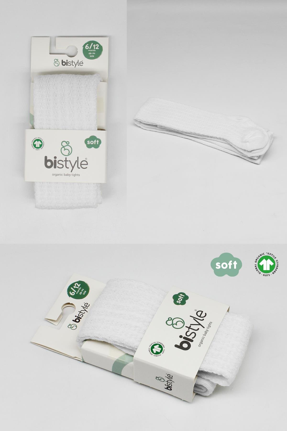 Külotlu ÇorapBistyleBistyle Organik Kız Bebek Çocuk Soft Zincir Kabartma Desen Penye Külotlu Çorap