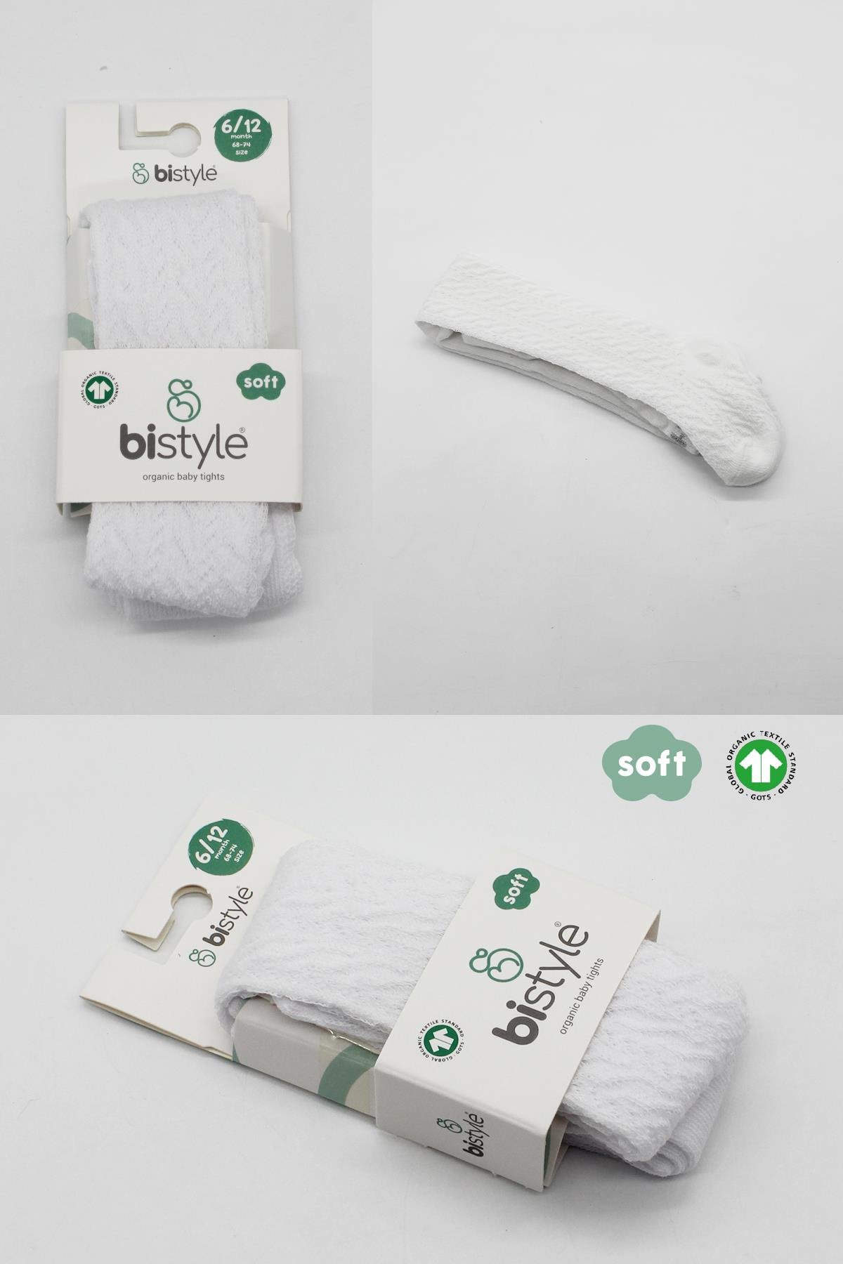 Külotlu ÇorapBistyleBistyle Organik Kız Bebek Çocuk Soft Zikzak Kabartma Desen Penye Külotlu Çorap