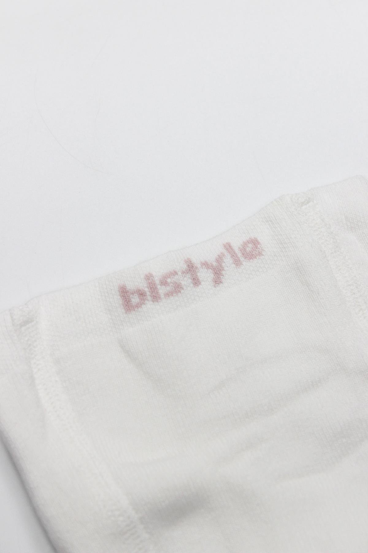 Külotlu ÇorapBistyleBistyle Organik Kız Bebek Çocuk Havlu Külotlu Kaymaz Blossom Ekru