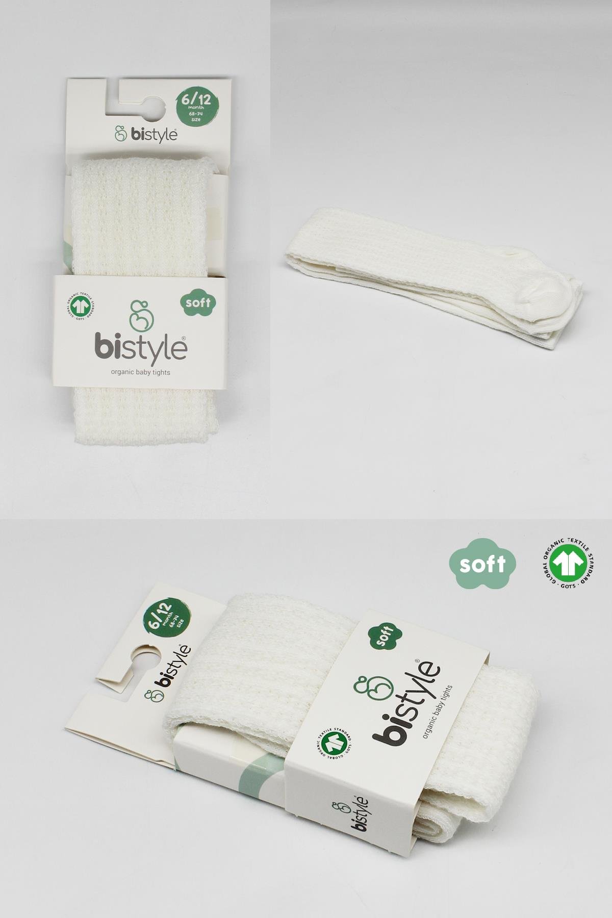 Külotlu ÇorapBistyleBistyle Organik Kız Bebek Çocuk Soft Zincir Kabartma Desen Penye Külotlu Çorap