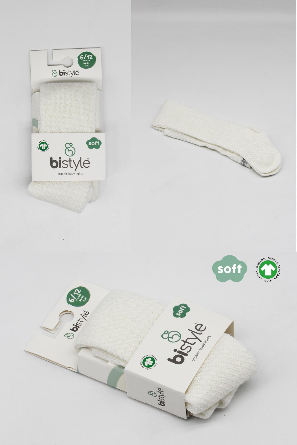 Külotlu ÇorapBistyleBistyle Organik Kız Bebek Çocuk Soft Pirinç Kabartma Desen Penye Külotlu Çorap