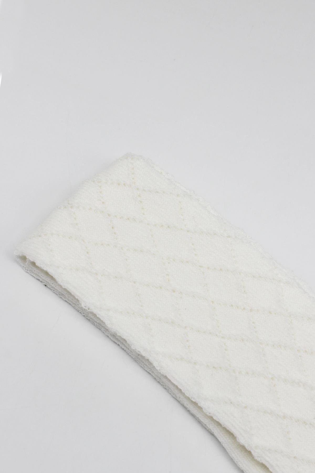 Külotlu ÇorapBistyleBistyle Organik Kız Bebek Çocuk Soft Ekose Kabartma Desen Penye Külotlu Çorap