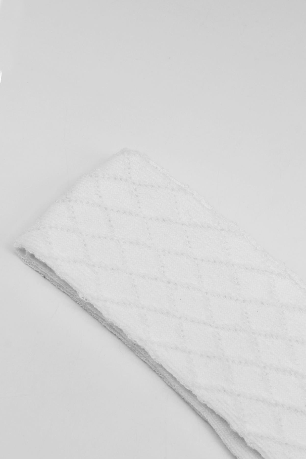 Külotlu ÇorapBistyleBistyle Organik Kız Bebek Çocuk Soft Ekose Kabartma Desen Penye Külotlu Çorap