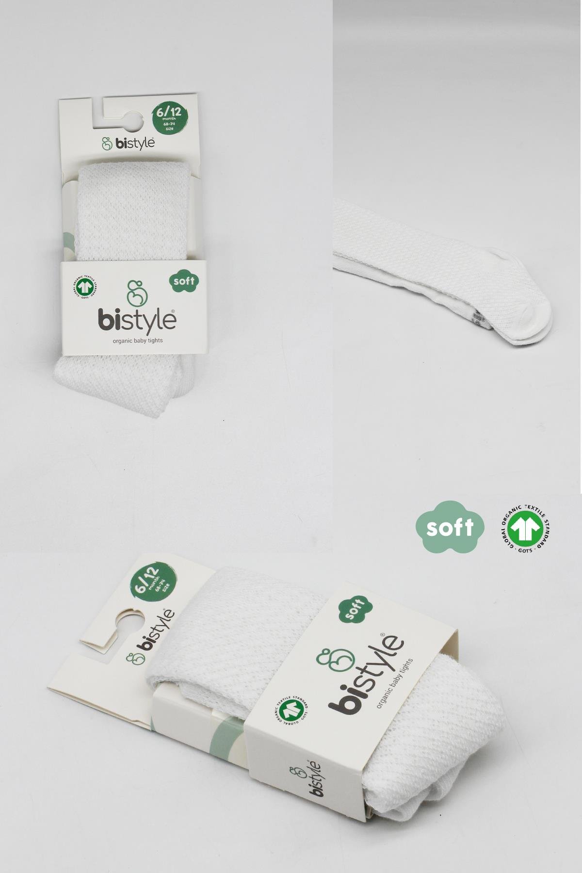 Külotlu ÇorapBistyleBistyle Organik Kız Bebek Çocuk Soft Pirinç Kabartma Desen Penye Külotlu Çorap