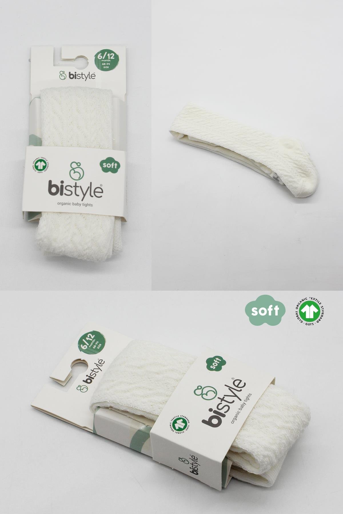 Külotlu ÇorapBistyleBistyle Organik Kız Bebek Çocuk Soft Zikzak Kabartma Desen Penye Külotlu Çorap