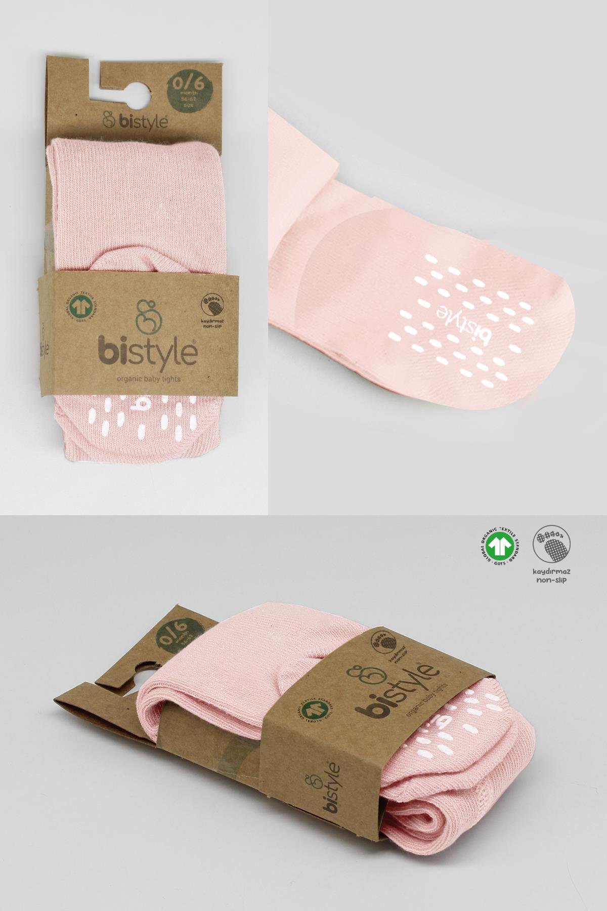 Külotlu ÇorapBistyleBistyle Organik Kız Erkek Bebek Çocuk Penye Külotlu Çorap Kaymaz Basic