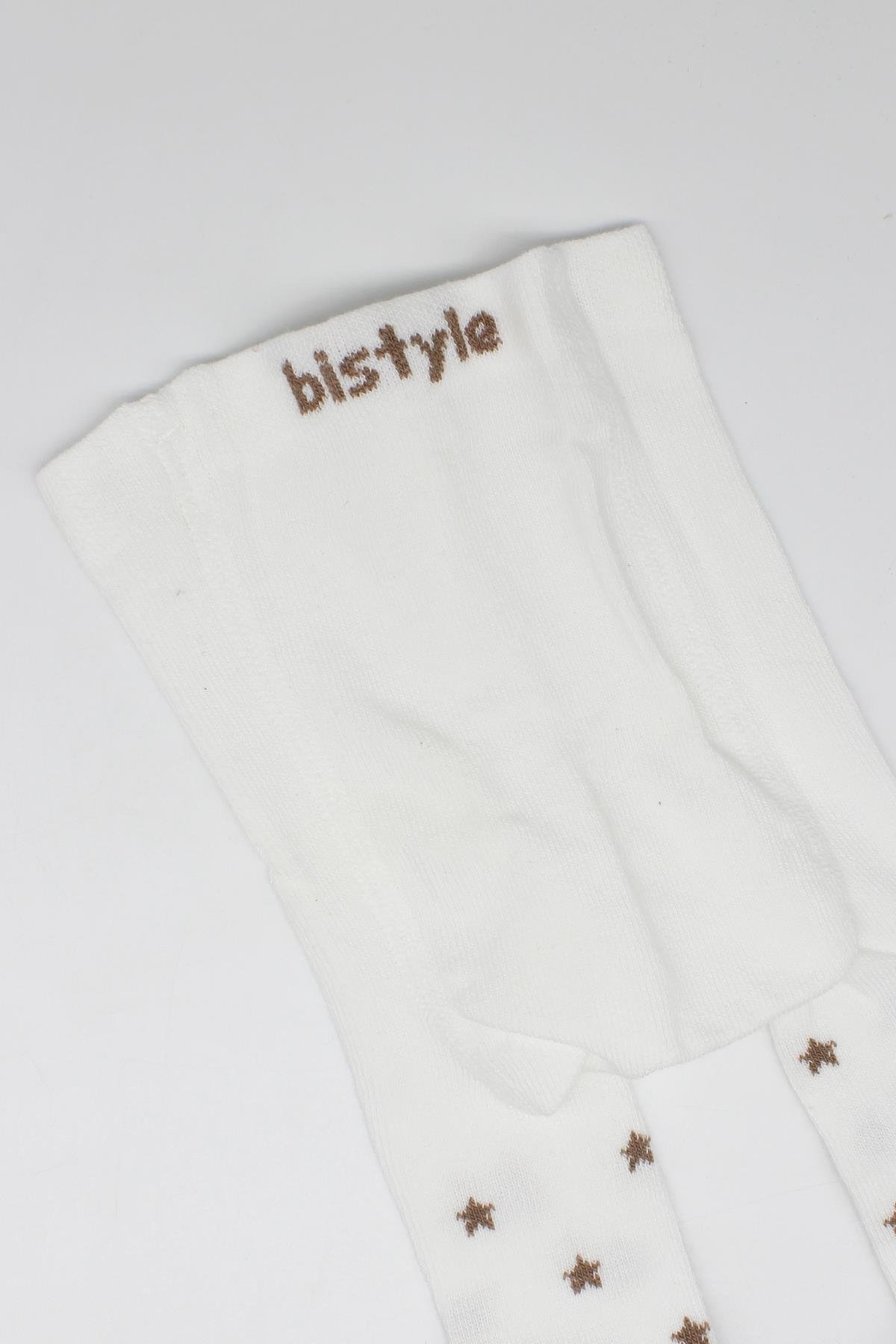 Külotlu ÇorapBistyleBistyle Organik Kız Erkek Bebek Çocuk Penye Külotlu Çorap Kaymaz Stars