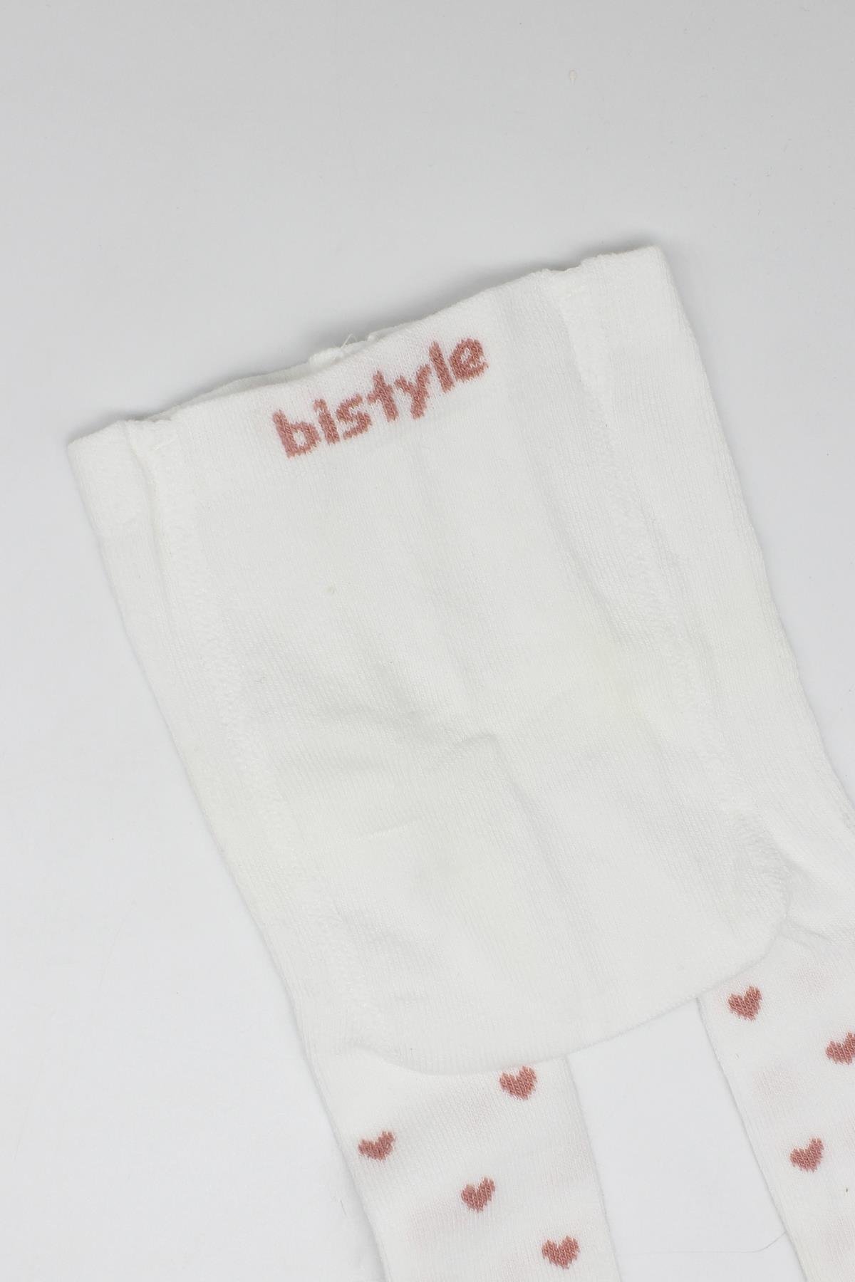 Külotlu ÇorapBistyleBistyle Organik Kız Erkek Bebek Çocuk Penye Külotlu Çorap Kaymaz Love