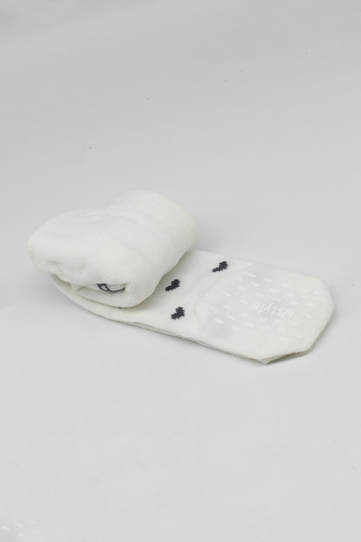 Külotlu ÇorapBistyleBistyle Organik Kız Erkek Bebek Çocuk Penye Külotlu Çorap Kaymaz Love