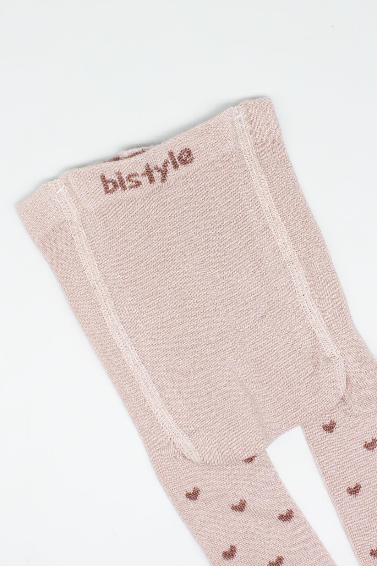 Külotlu ÇorapBistyleBistyle Organik Kız Erkek Bebek Çocuk Penye Külotlu Çorap Kaymaz Love