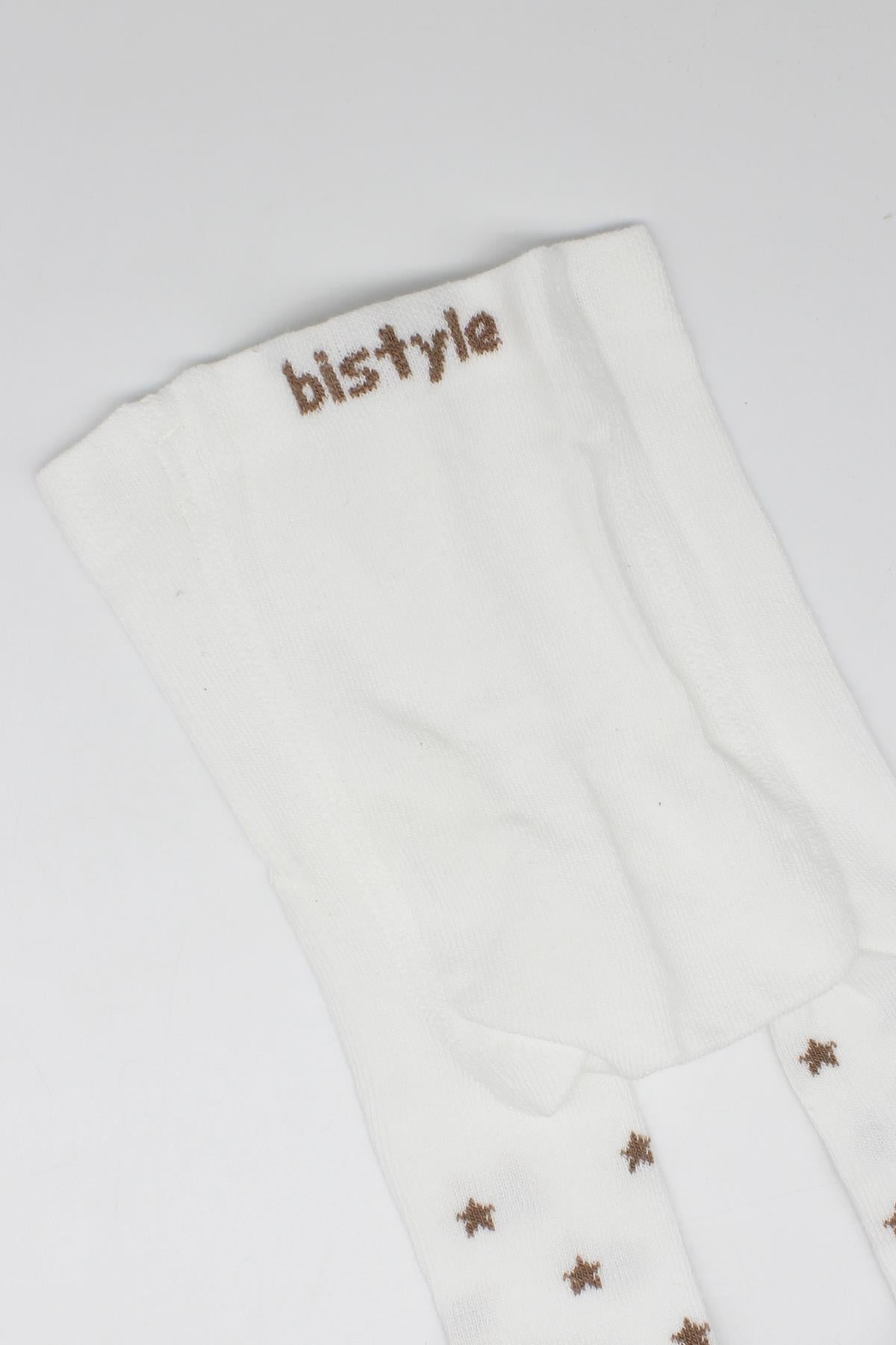 Külotlu ÇorapBistyleBistyle Organik Kız Erkek Bebek Çocuk Penye Külotlu Çorap Kaymaz Stars