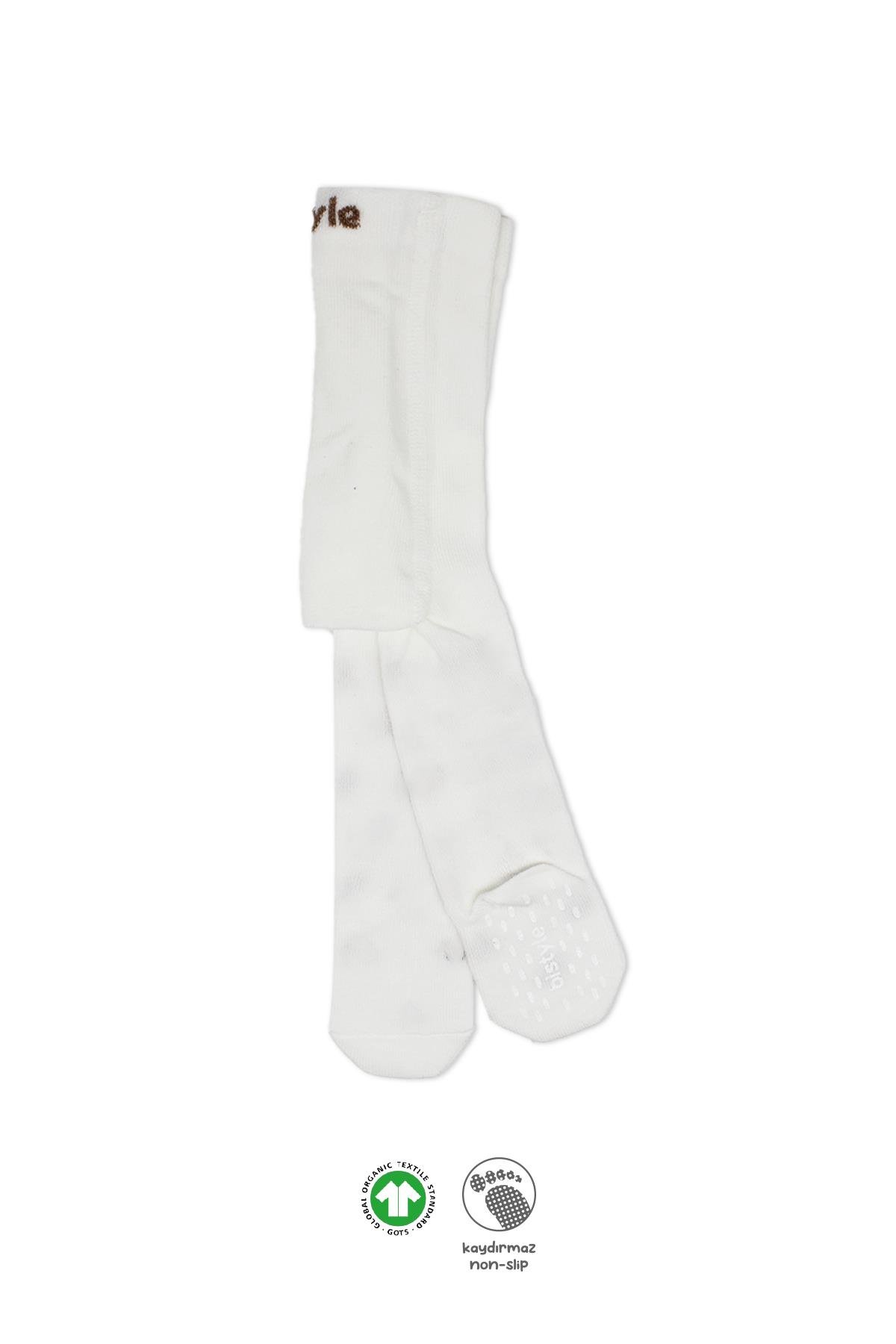 Külotlu ÇorapBistyleBistyle Organik Kız Erkek Bebek Çocuk Penye Külotlu Çorap Kaymaz Basic