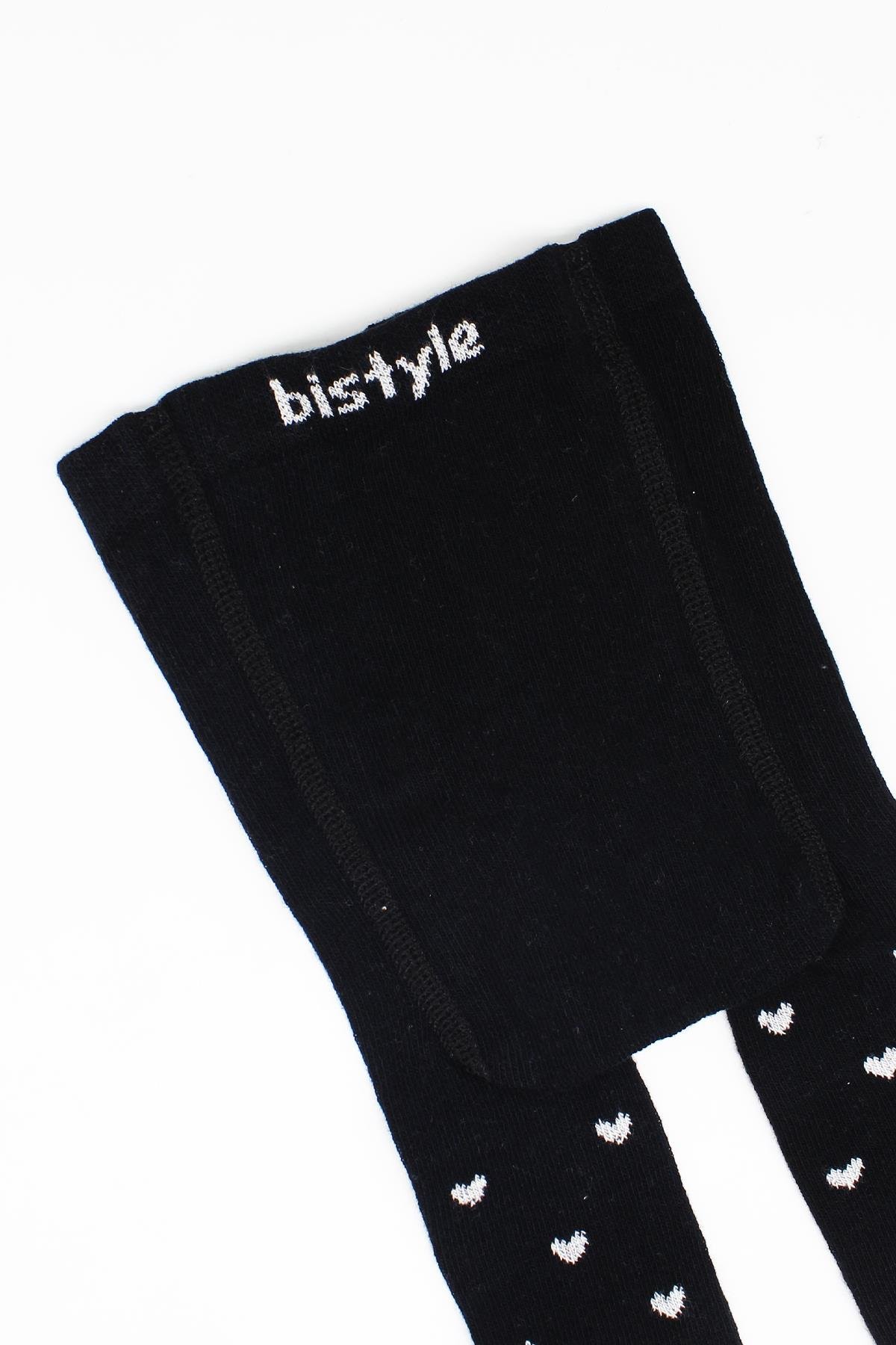 Külotlu ÇorapBistyleBistyle Organik Kız Erkek Bebek Çocuk Penye Külotlu Çorap Kaymaz Love