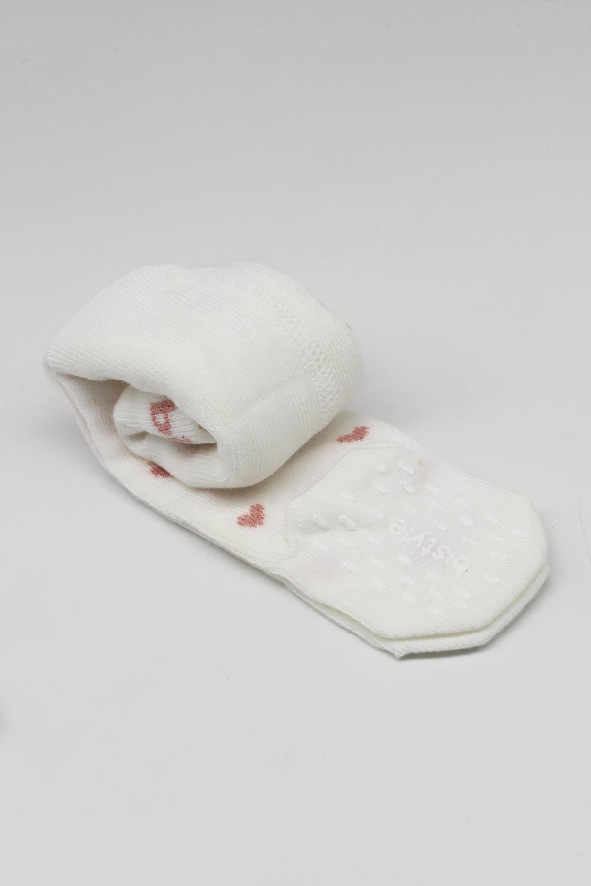 Külotlu ÇorapBistyleBistyle Organik Kız Erkek Bebek Çocuk Penye Külotlu Çorap Kaymaz Love