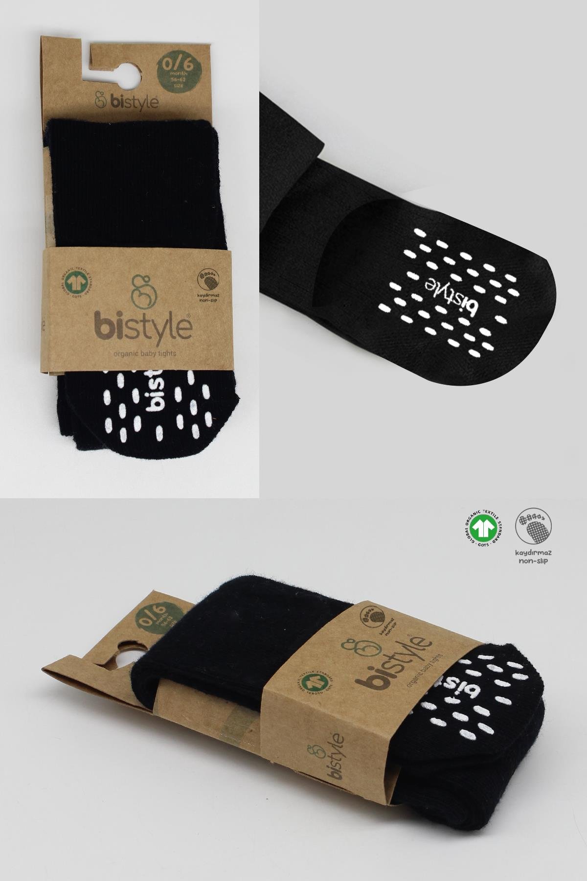 Külotlu ÇorapBistyleBistyle Organik Kız Erkek Bebek Çocuk Penye Külotlu Çorap Kaymaz Basic