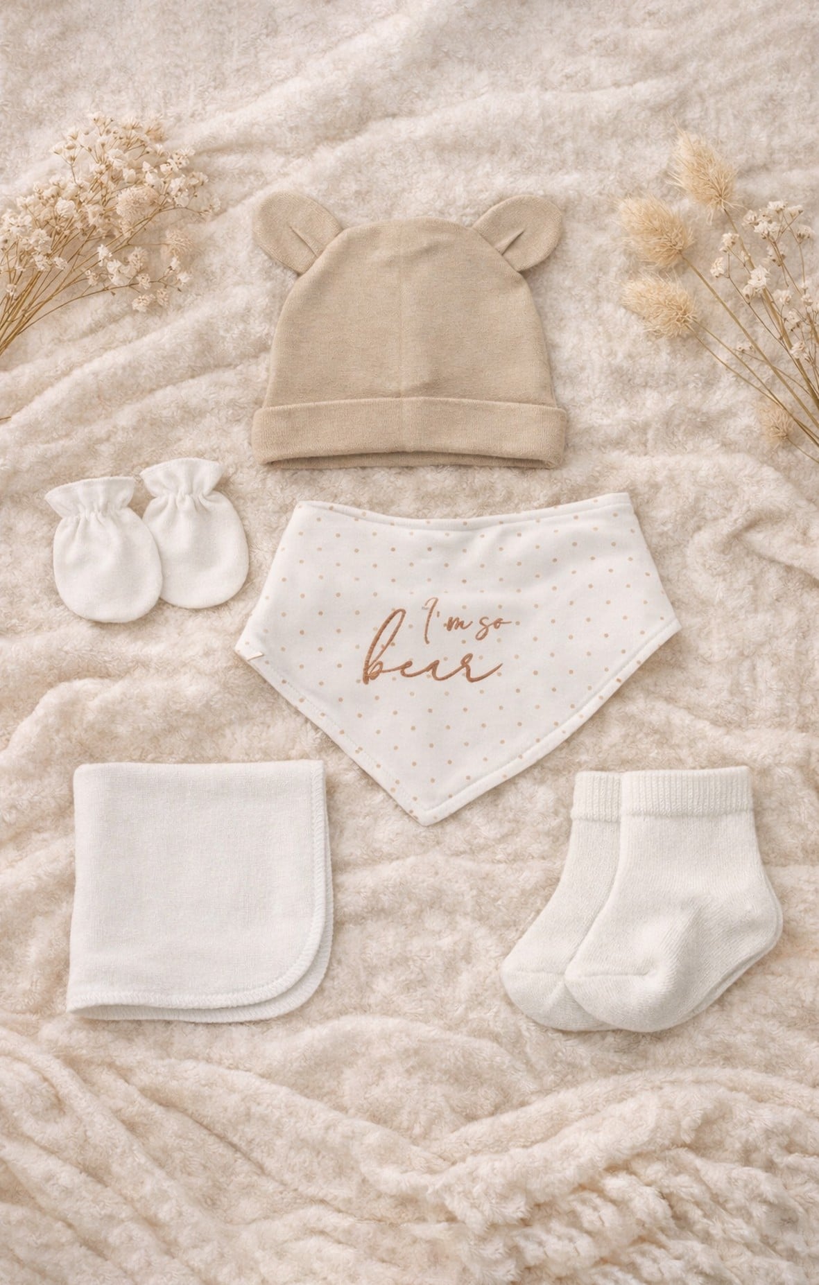 HASTANE ÇIKIŞI YENİDOĞANBistyleBistyle Yenidoğan %100 Organik Pamuk 10'lu Hastane Çıkışı / New So Bear Kız Erkek Unisex Bebek Seti