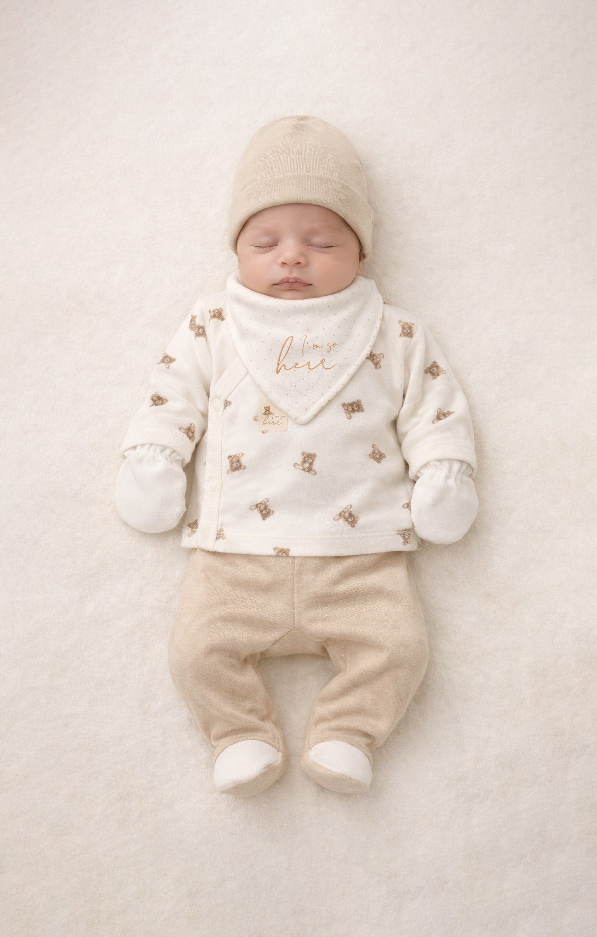 HASTANE ÇIKIŞI YENİDOĞANBistyleBistyle Yenidoğan %100 Organik Pamuk 5'li Hastane Çıkışı / New So Bear Kız Erkek Unisex Bebek Seti