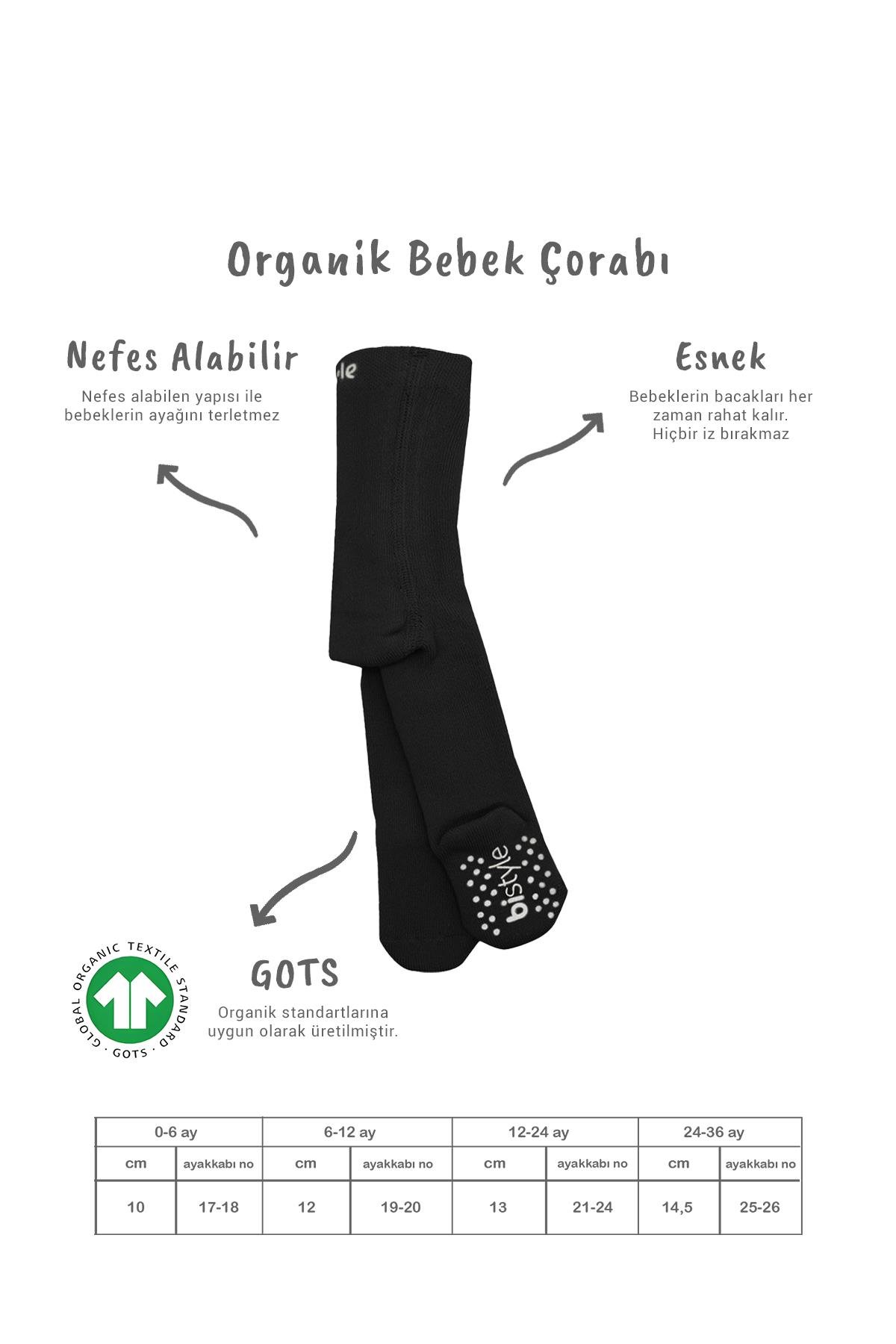 Külotlu ÇorapBisyleBistil Bistyle Organik Basic Kaymaz Havlu Bebek Külotlu Çorap
