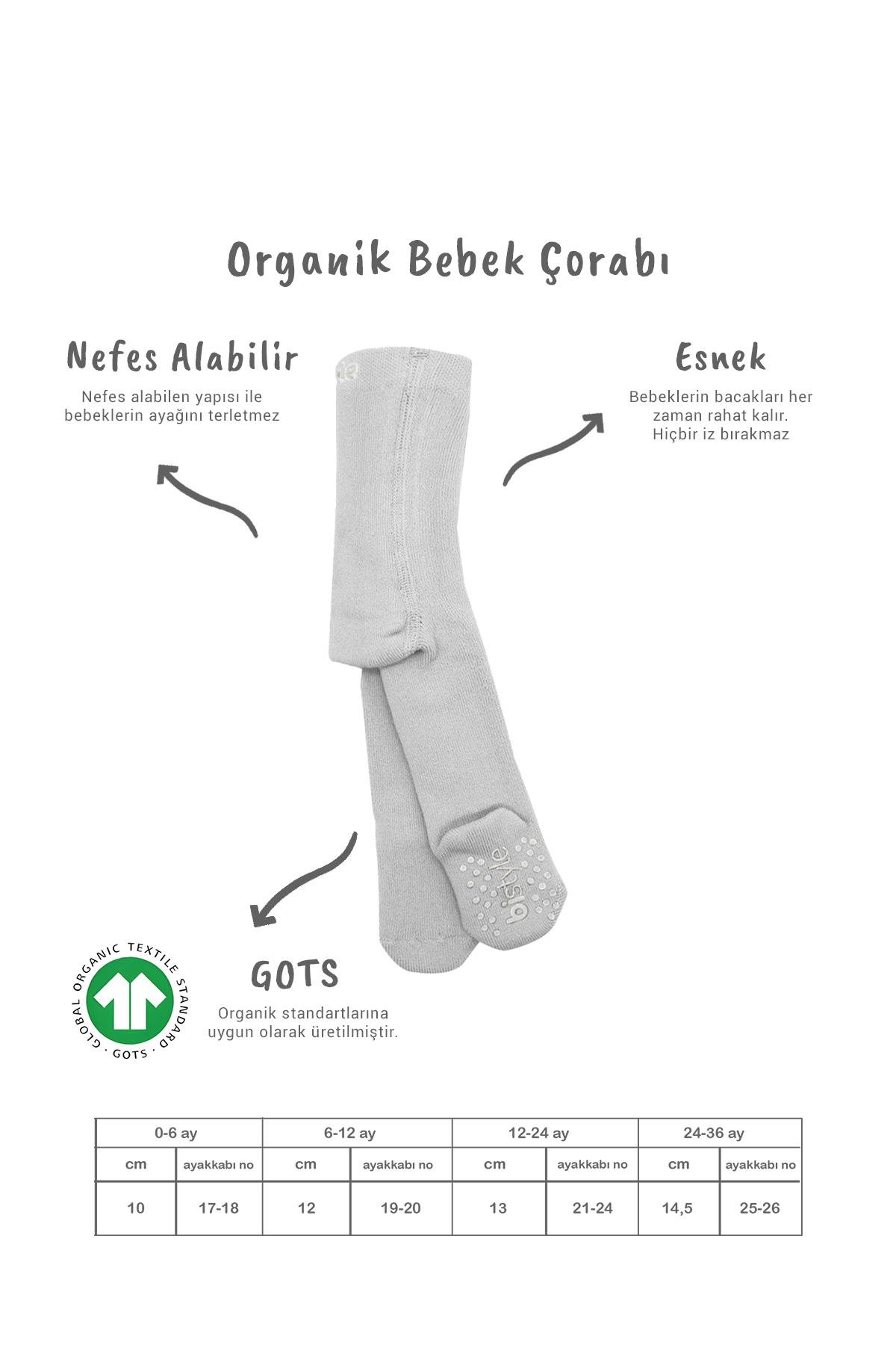 Külotlu ÇorapBisyleBistil Bistyle Organik Basic Kaymaz Havlu Bebek Külotlu Çorap