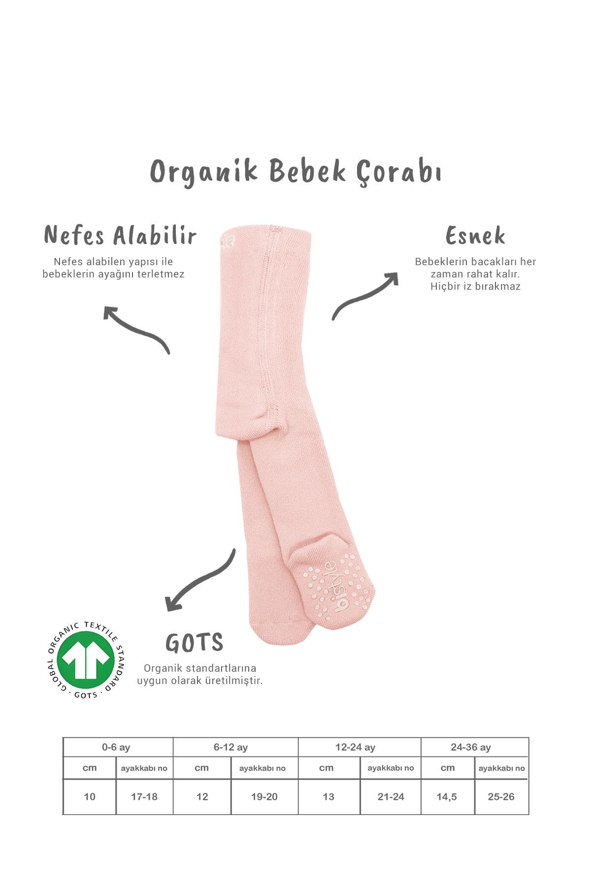 Külotlu ÇorapBisyleBistil Bistyle Organik Basic Kaymaz Havlu Bebek Külotlu Çorap