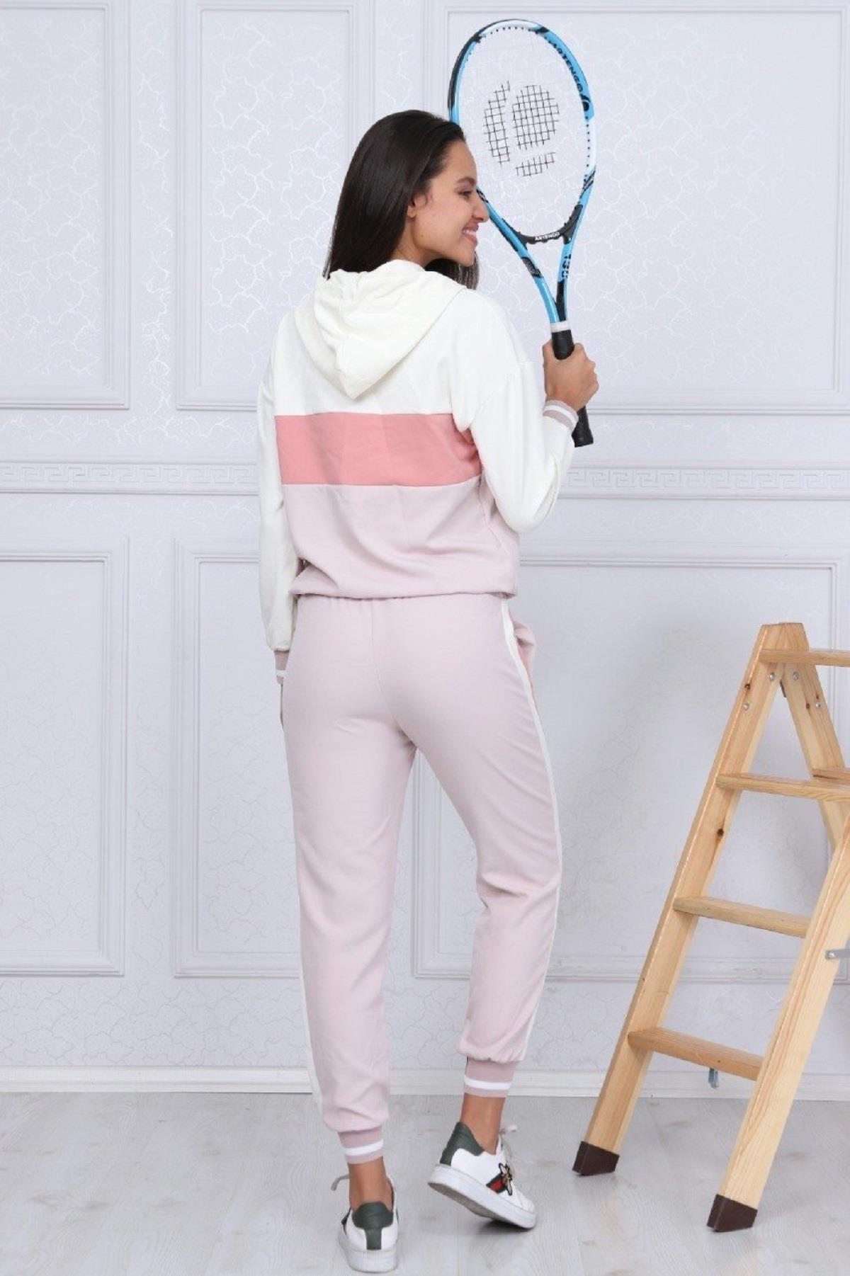 Atlas Kumaş (Hürrem) Garnili Zara Model İkili Eşofman Takımı 8267