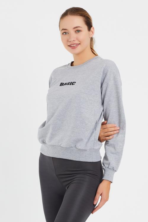 Basıc Baskılı Sweat 9094