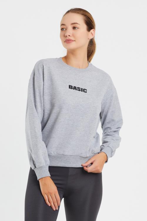 Basıc Baskılı Sweat 9094