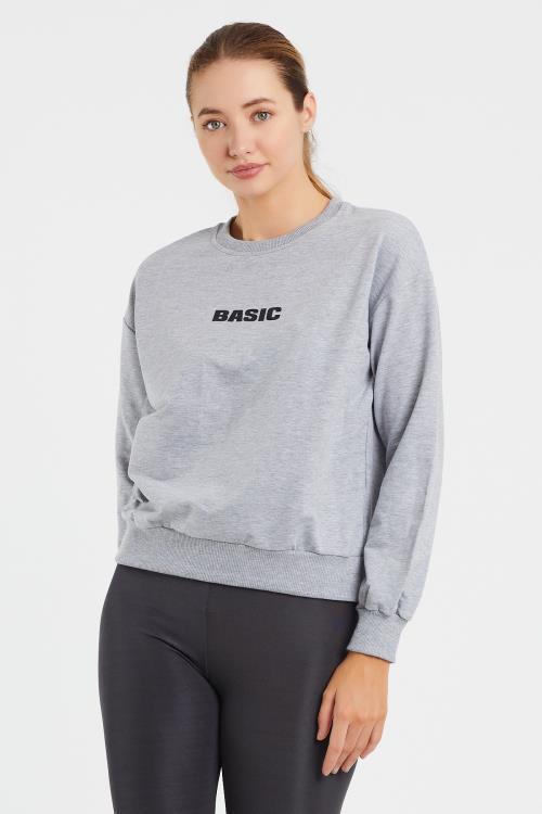 Basıc Baskılı Sweat 9094