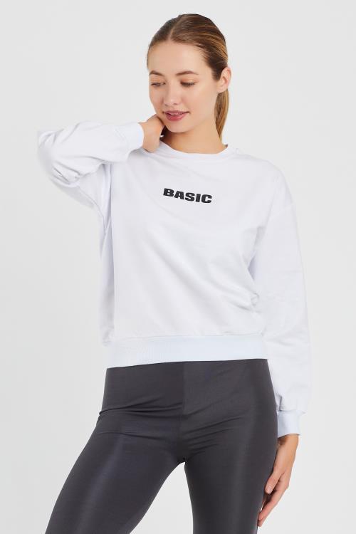 Basıc Baskılı Sweat 9094