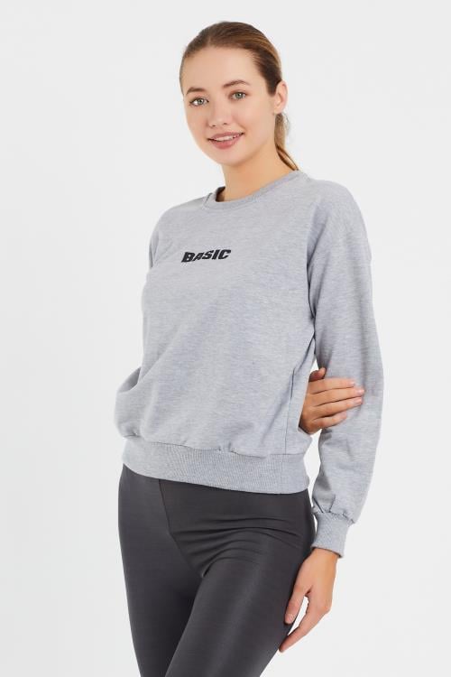 Basıc Baskılı Sweat 9094