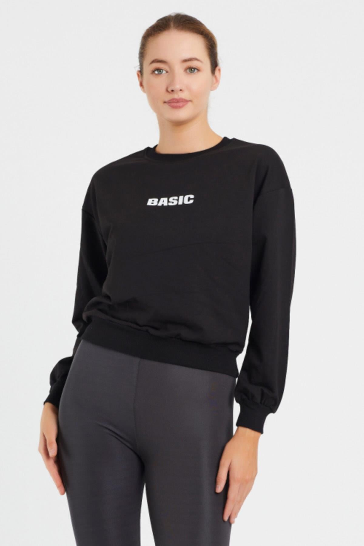 Basıc Baskılı Sweat 9094