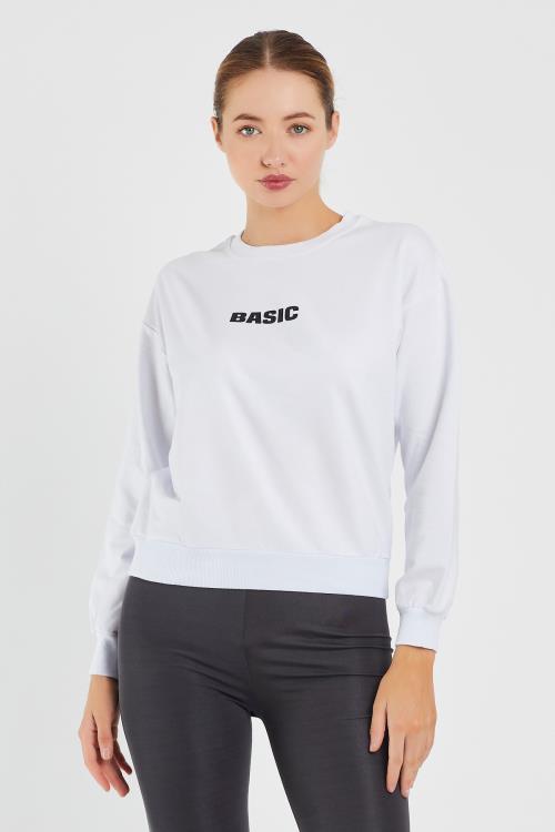 Basıc Baskılı Sweat 9094