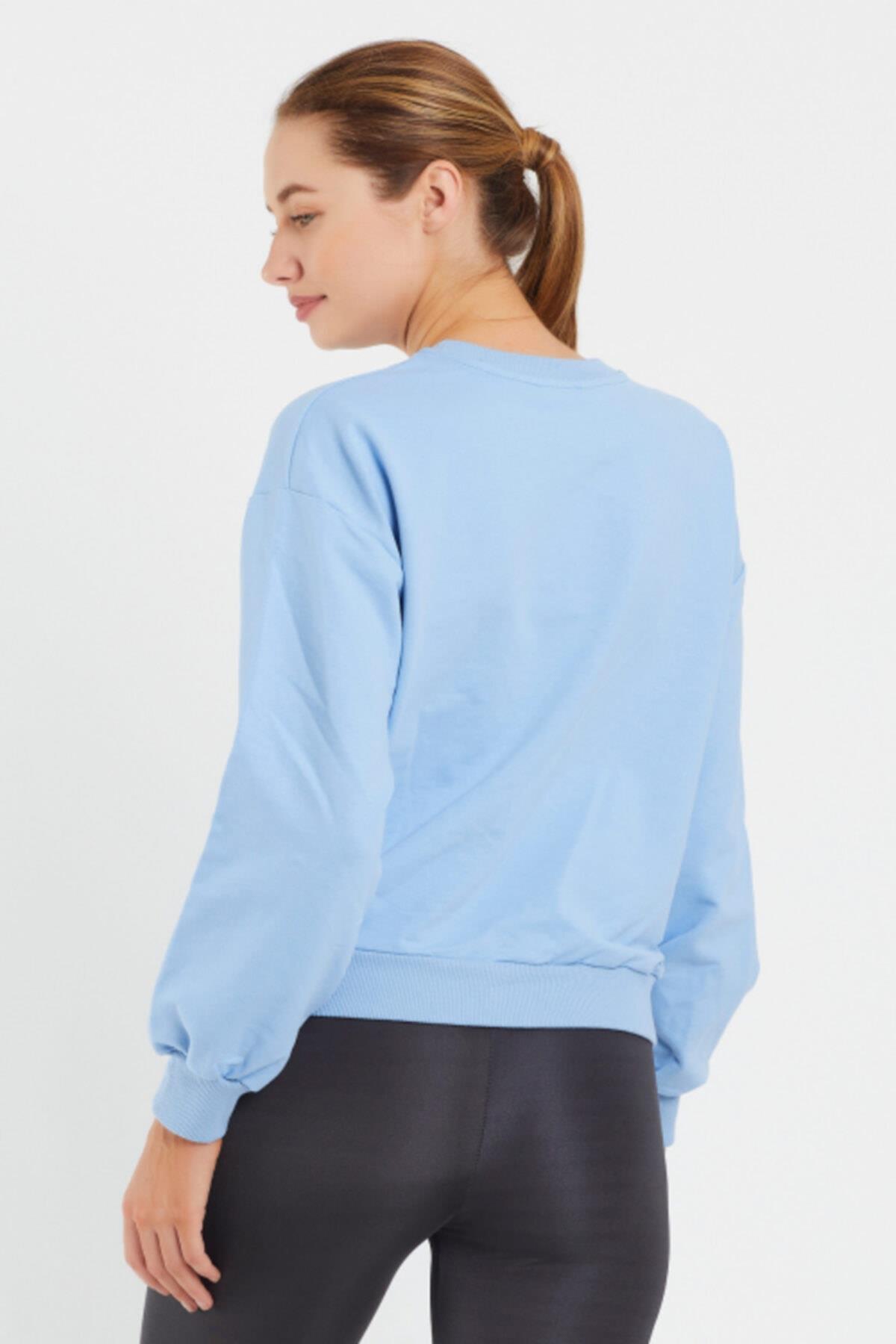 Baskılı Bisillet Yaka Sweat 9095