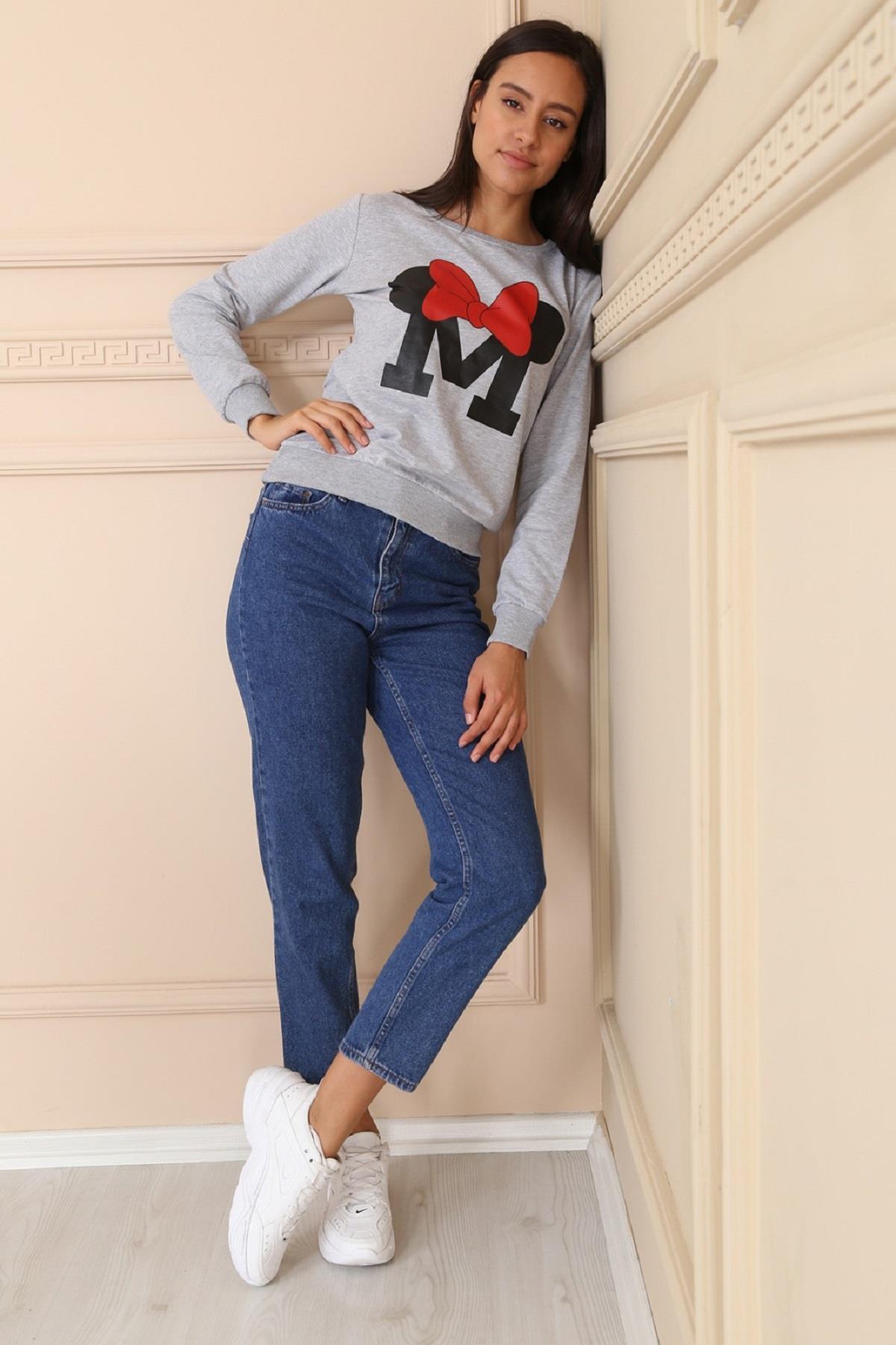 Baskılı Kadın Sweat 8460