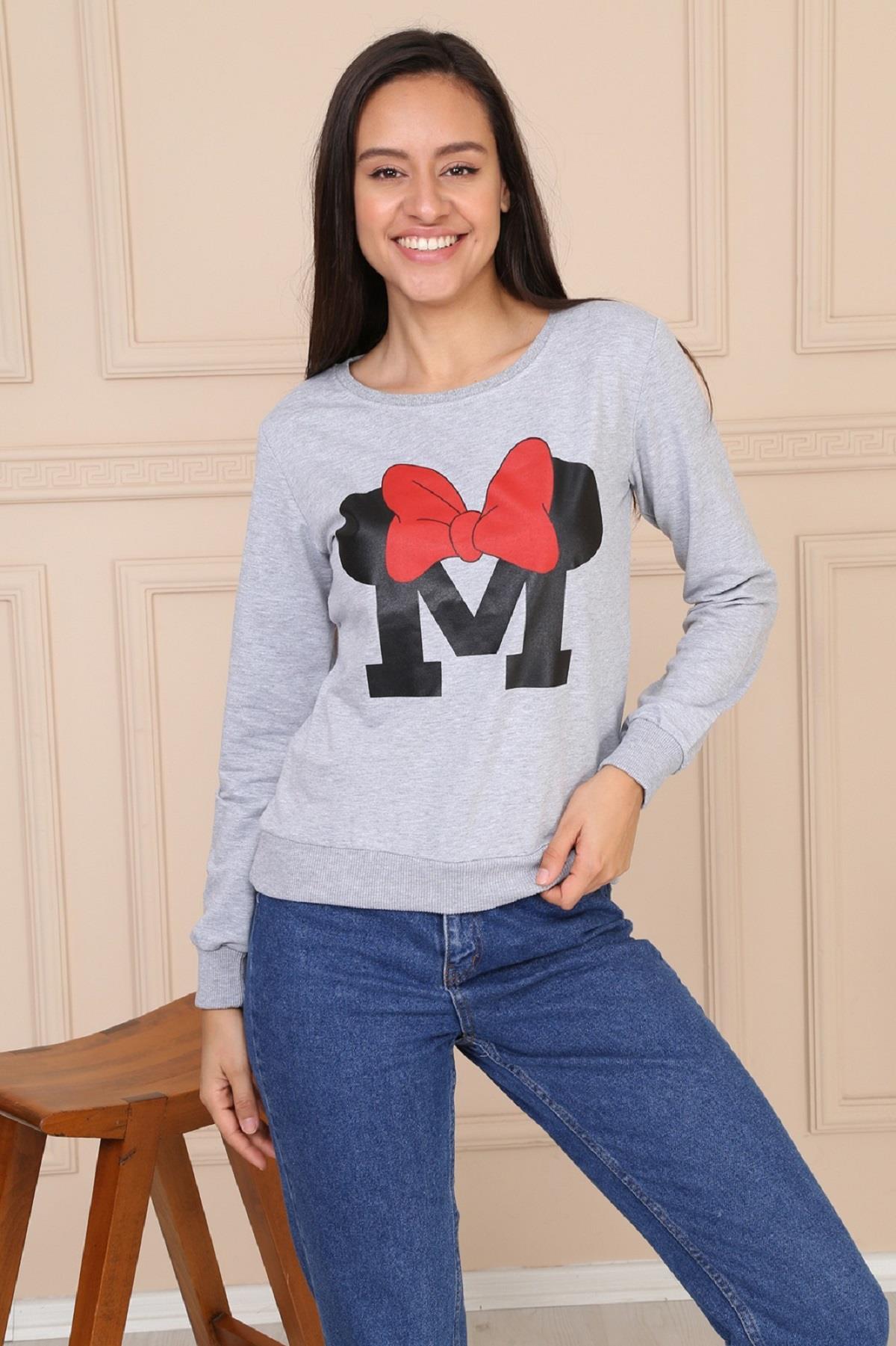 Baskılı Kadın Sweat 8460