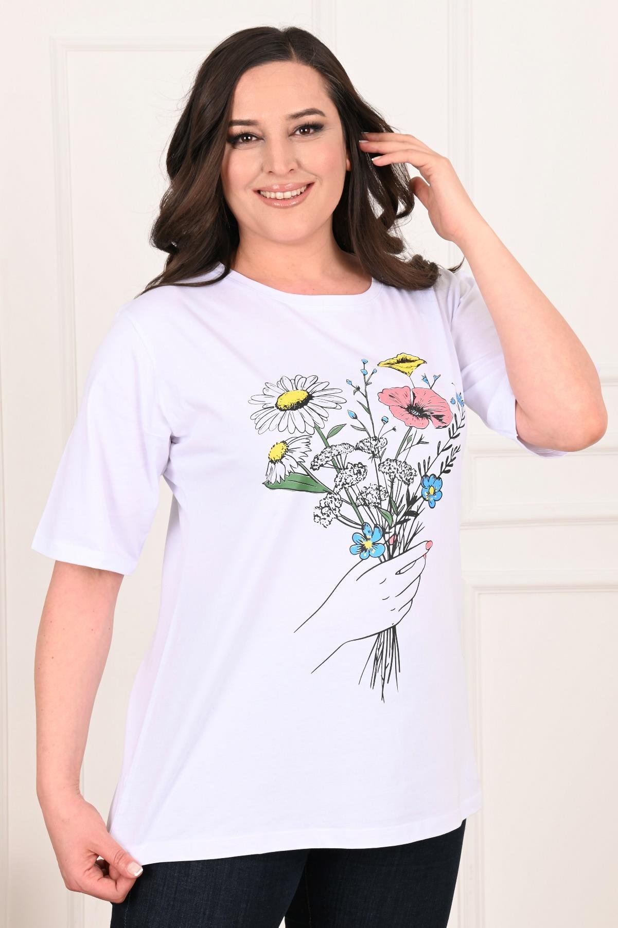 Baskılı Kısa Kollu T-Shirt 9914