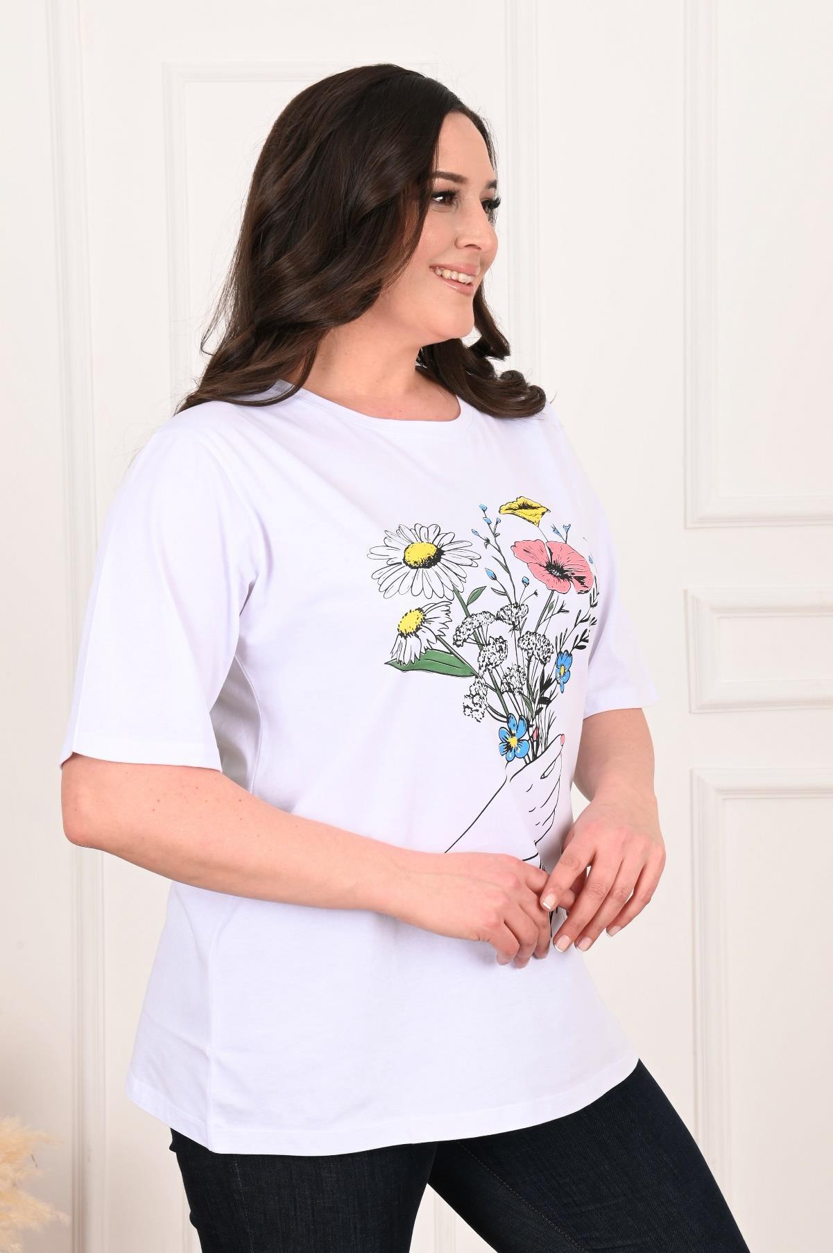 Baskılı Kısa Kollu T-Shirt 9914