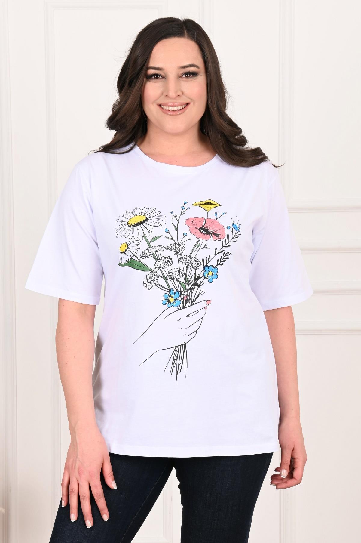Baskılı Kısa Kollu T-Shirt 9914