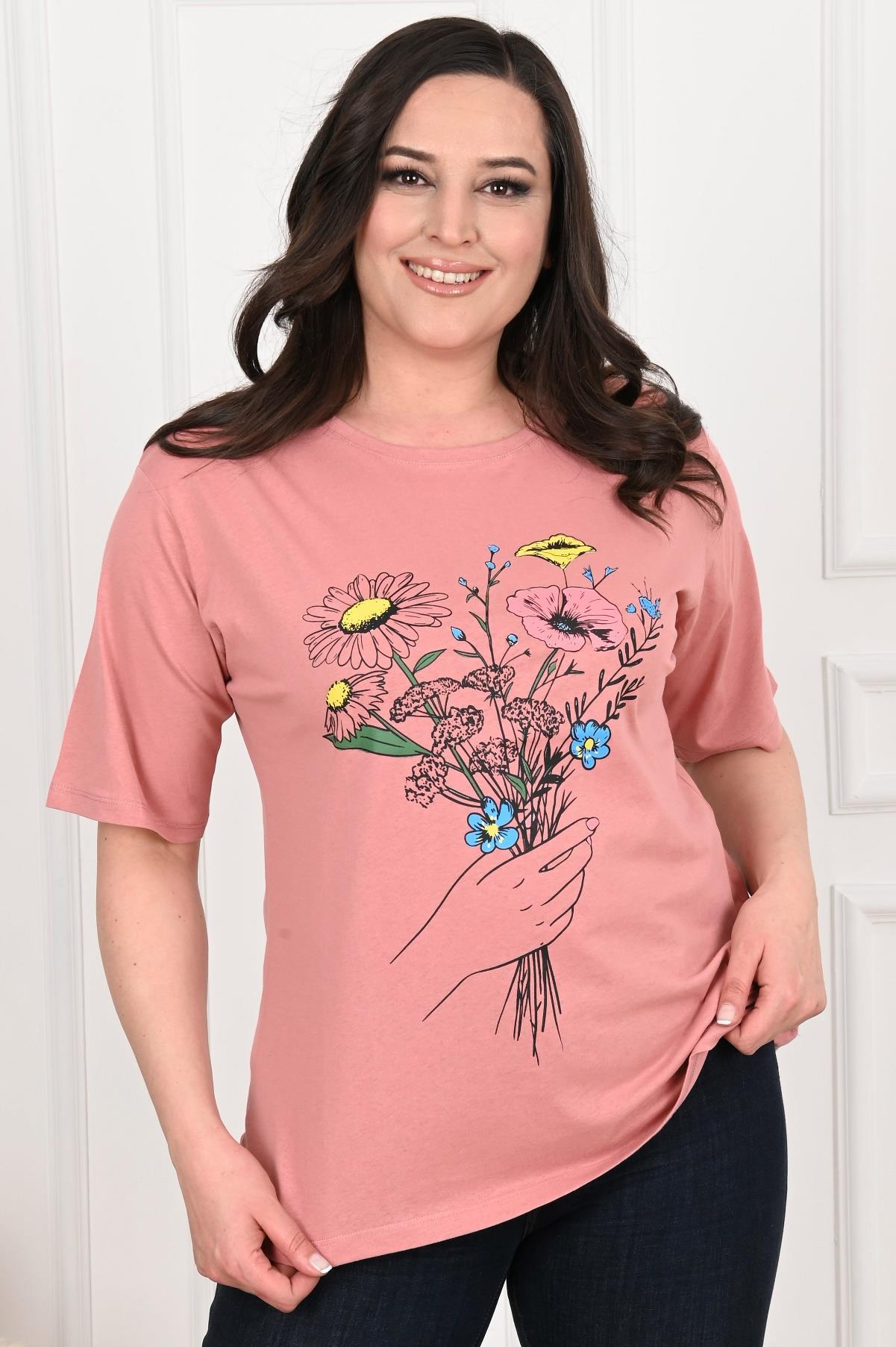 Baskılı Kısa Kollu T-Shirt 9914