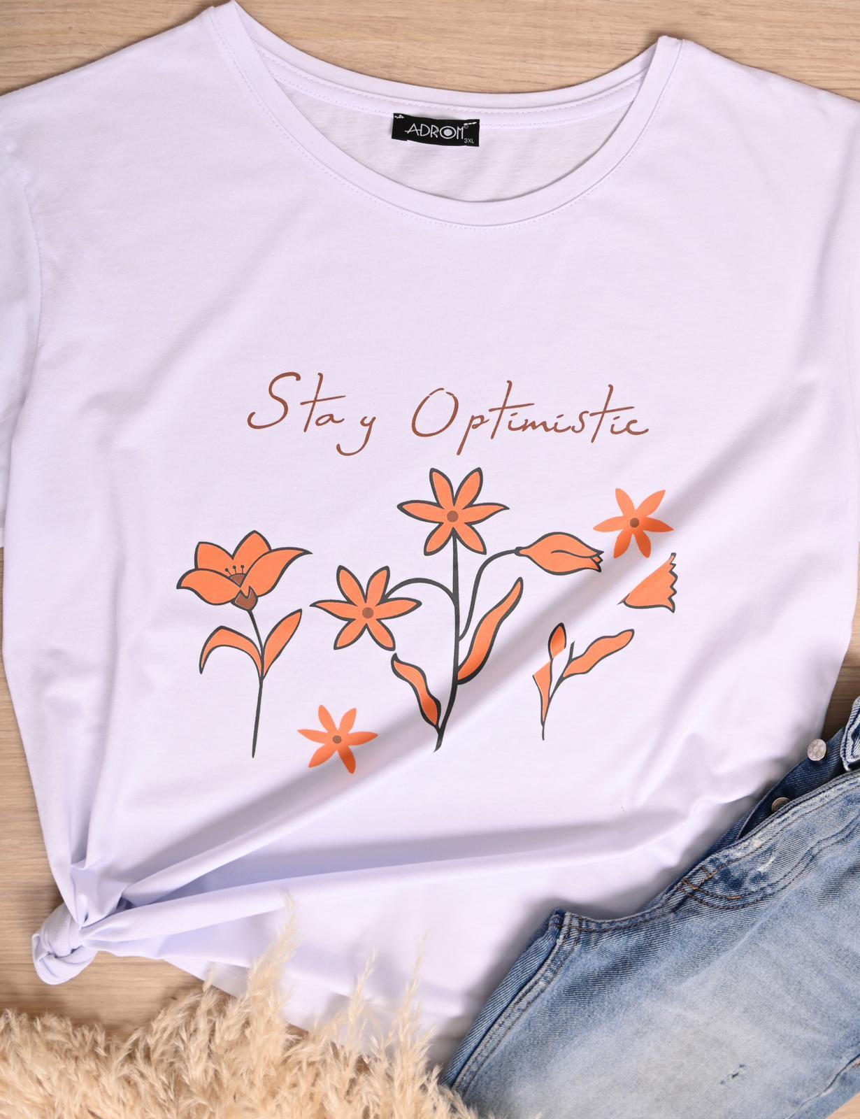 Bisiklet Yaka Baskılı Tshirt 9905